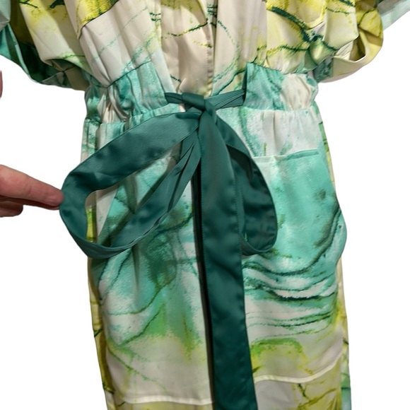 Jeannie Mai x I.N.C Button Down Short Sleeve Tie Dye Midi Dress Sz XS - Picture 9 of 14